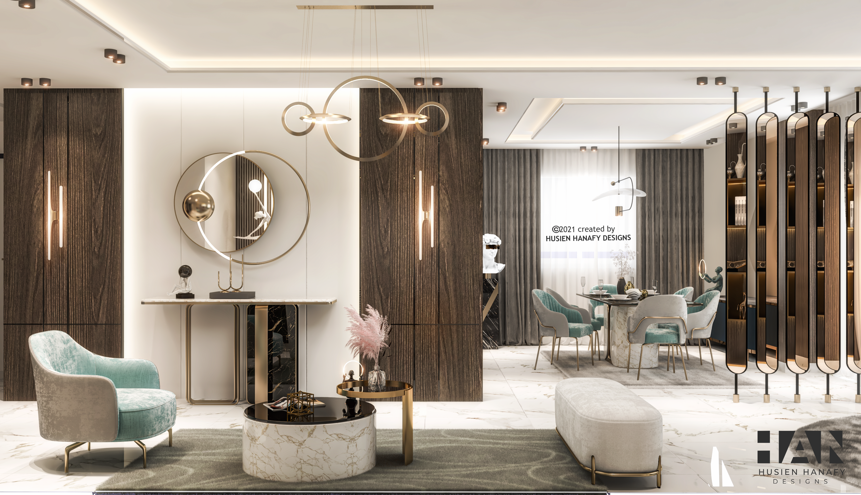 现代豪华家居接待区设计丨埃及开罗-7