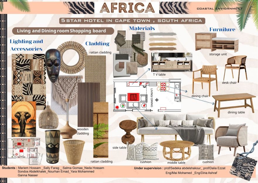 非洲风格5星酒店房间环境设计丨南非开普敦丨Mariem Hossam等团队成员-30