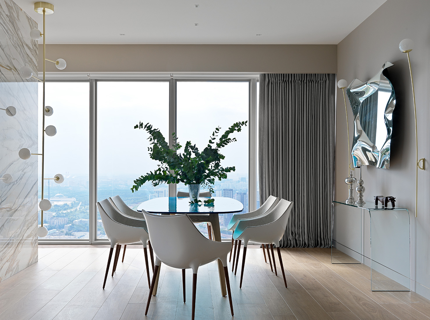 莫斯科塔尖上的豪华公寓 | 自然与现代的完美结合-8