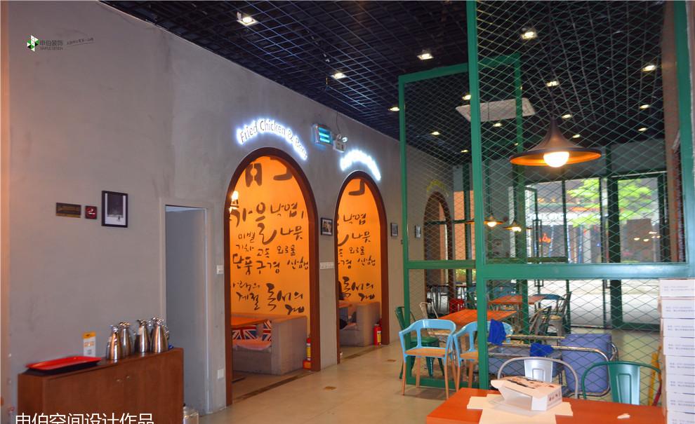 韩国啤酒炸鸡餐厅餐饮店铺装修设计-5