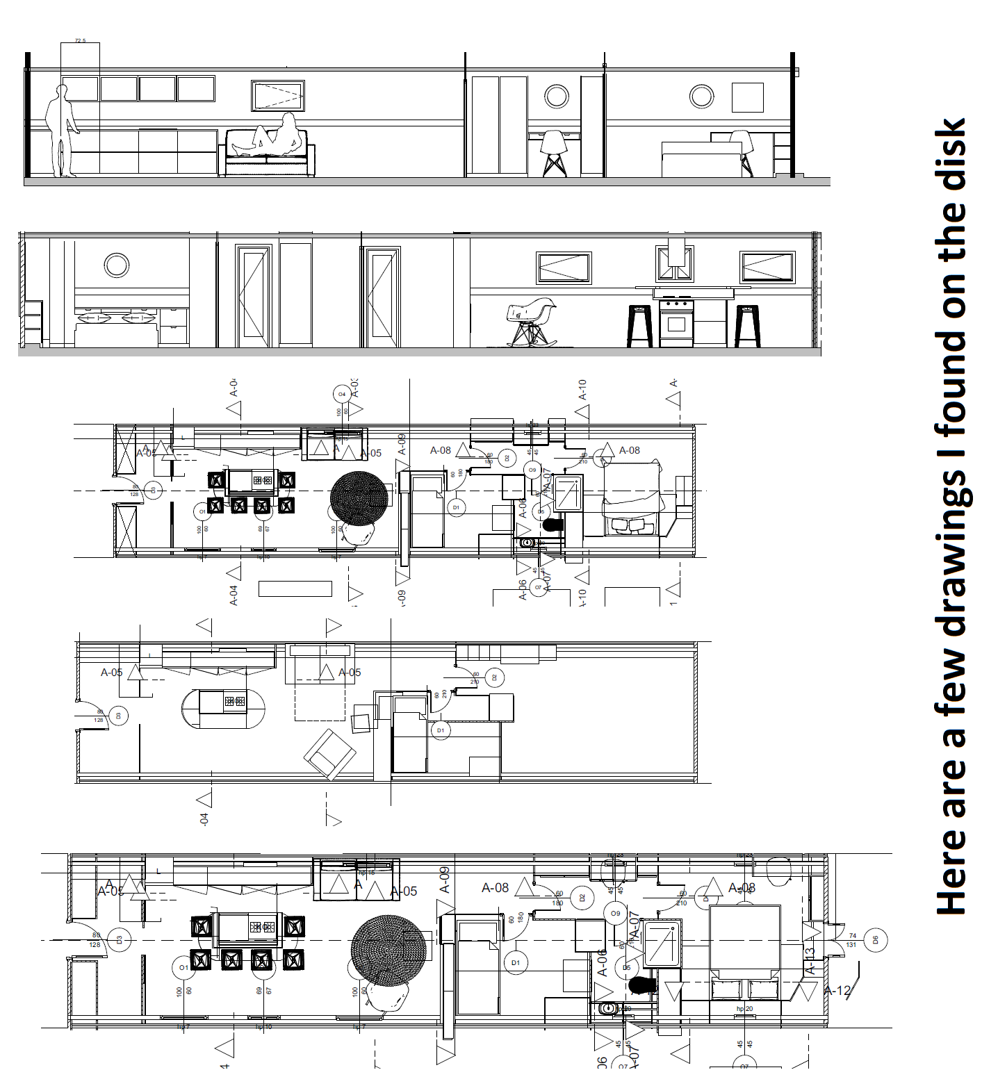 Black&WHITE CANAL BOAT INTERIOR CRICK BOAT LAYOUT3-9
