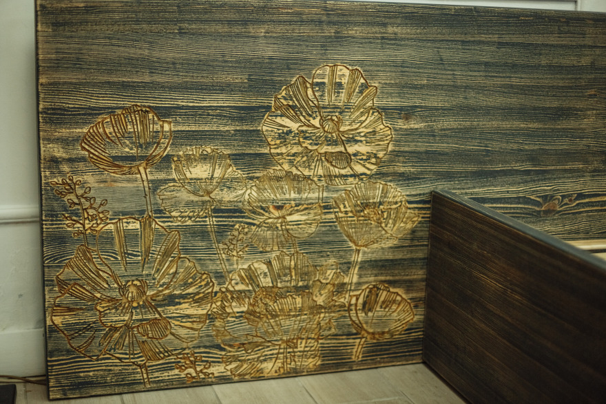 实木床(田野罂粟)卧室套装设计-14