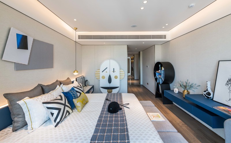 青岛金沙滩高层临海大平层生活示范空间-21