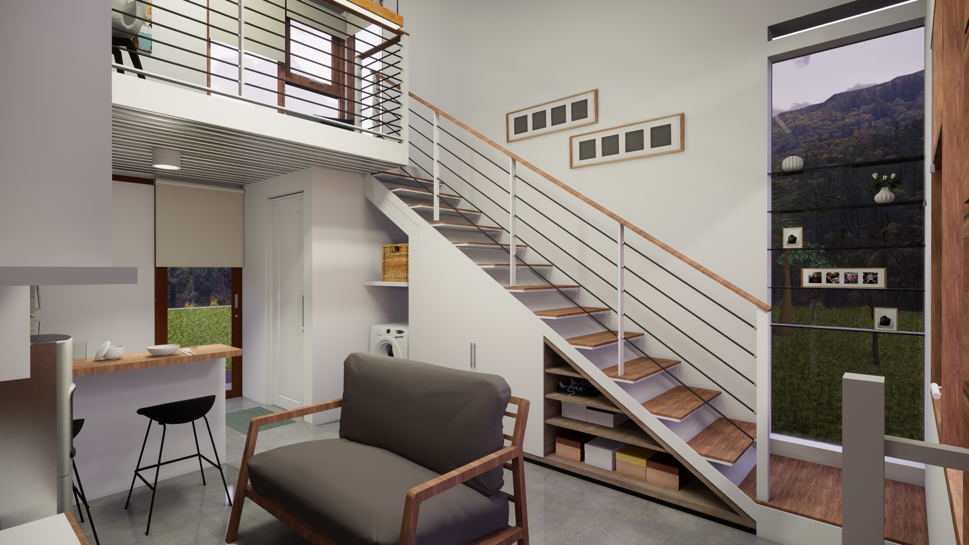 3D Rendering Compact House-3