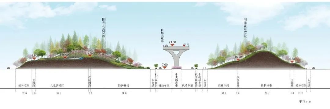 钱江世纪城机场路(金鸡路·杭甬铁路段)景观提升项目设计丨中国杭州-15