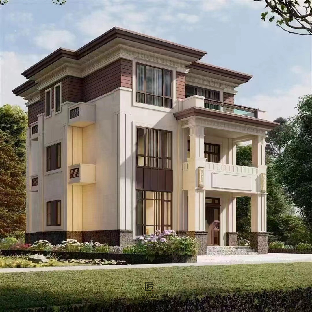 别墅外观设计案例丨外观经典大方，布局超赞-3