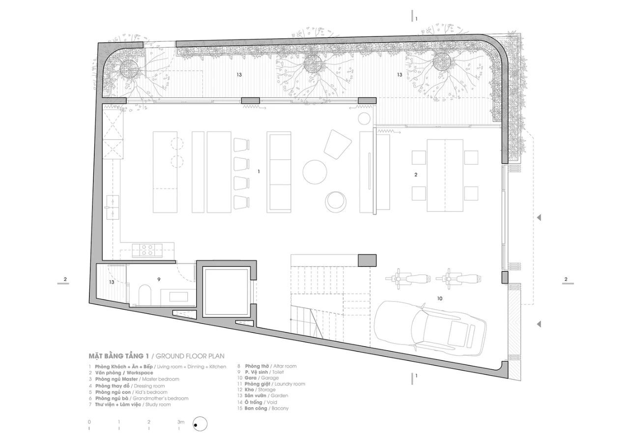 在屋顶盖一座公园,越南450㎡错层别墅！-58