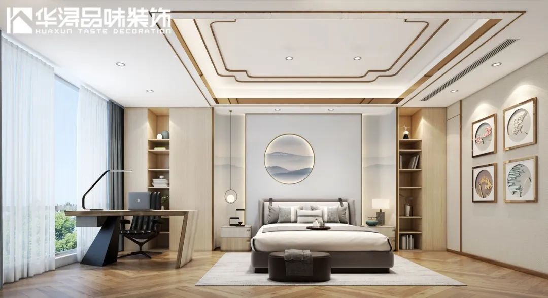 青山绿水间,370m²新中式奢华雅居-61