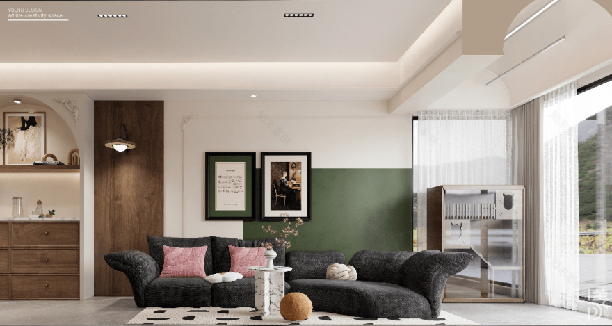 轻法式复古之家丨深圳漾空间设计有限公司-14