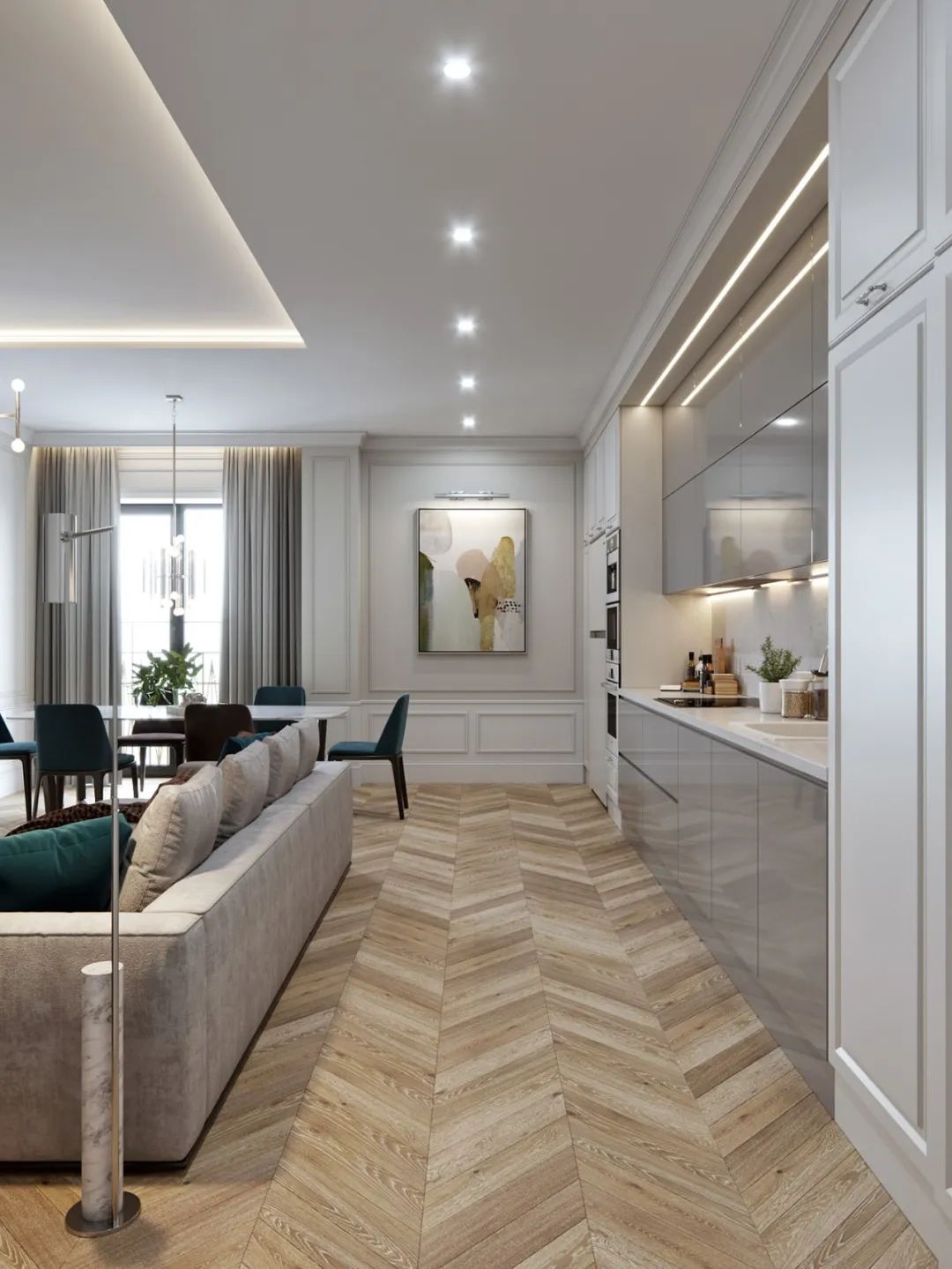 莫斯科现代轻奢高级质感的居住空间-44