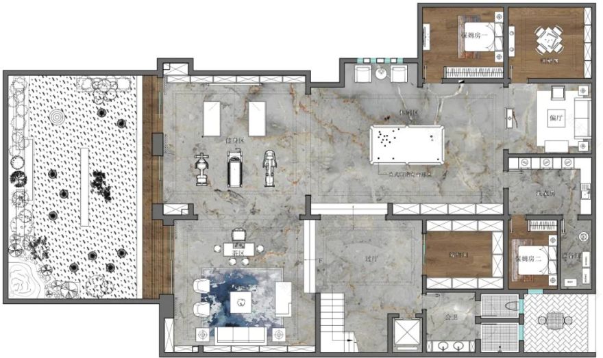 西安曲江·郑家大宅 | 现代轻奢的优雅空间-34