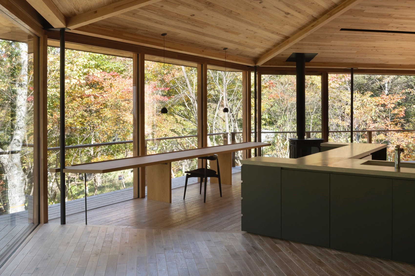 轻井泽山居丨日本长野丨Naoi Architecture-15