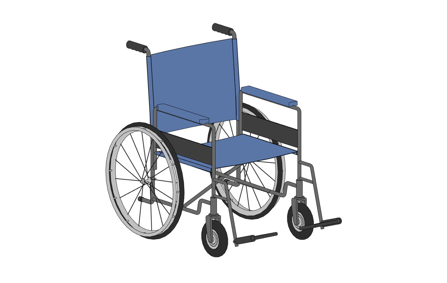 轮椅 Revit 模型-6