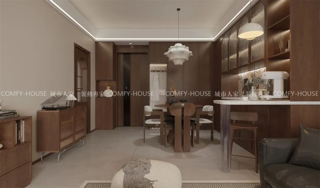 【卢浮公馆】97㎡丨推开时光之门，邂逅中古家居的慵懒美学-47