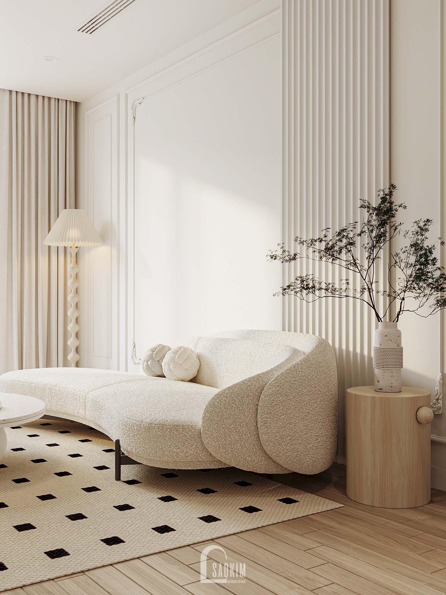 Korea Chic x Parisian style apartment Green Diamond-7