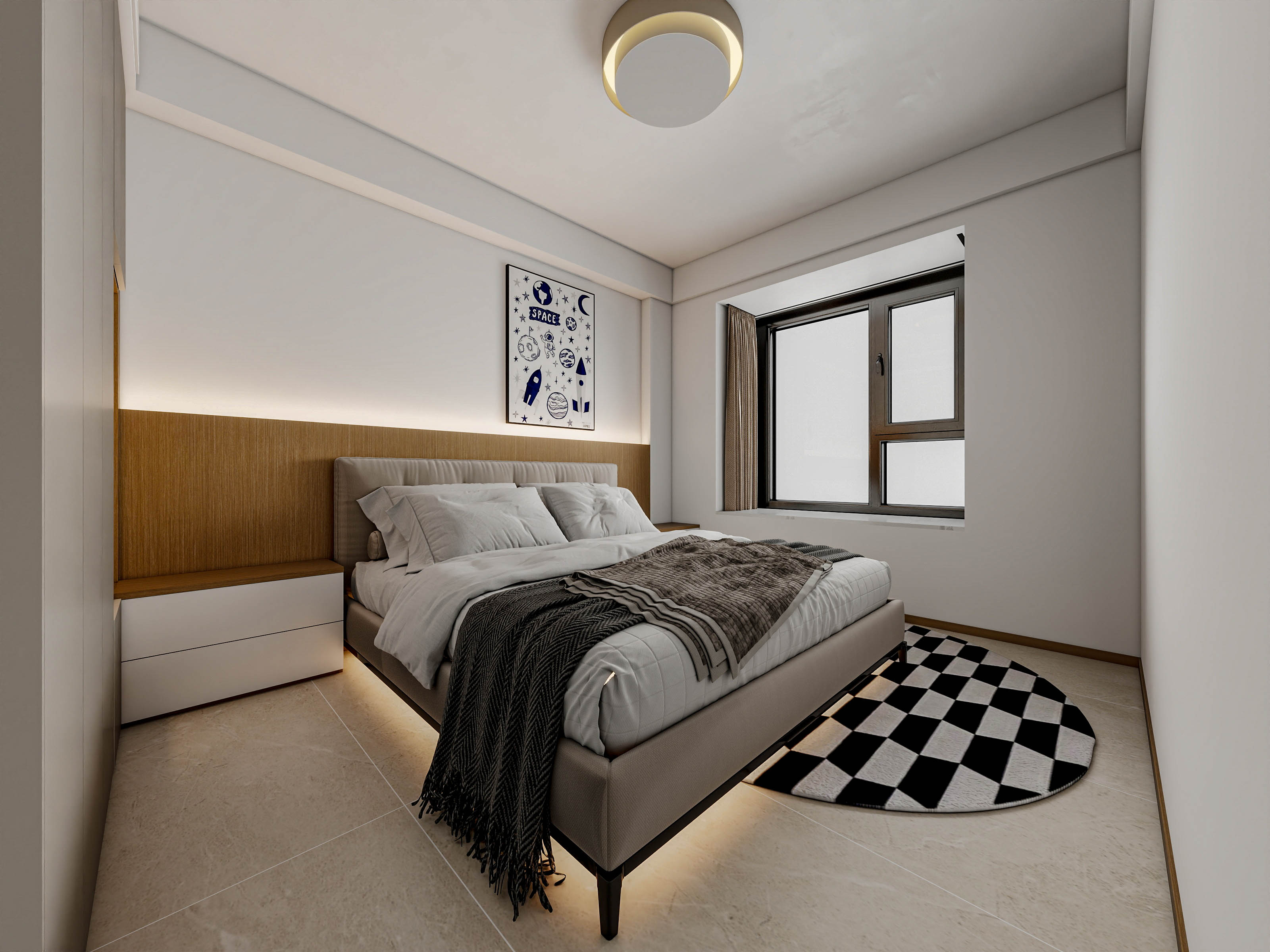 四川成都成都合院（376平方底跃简约中式三居室）-63