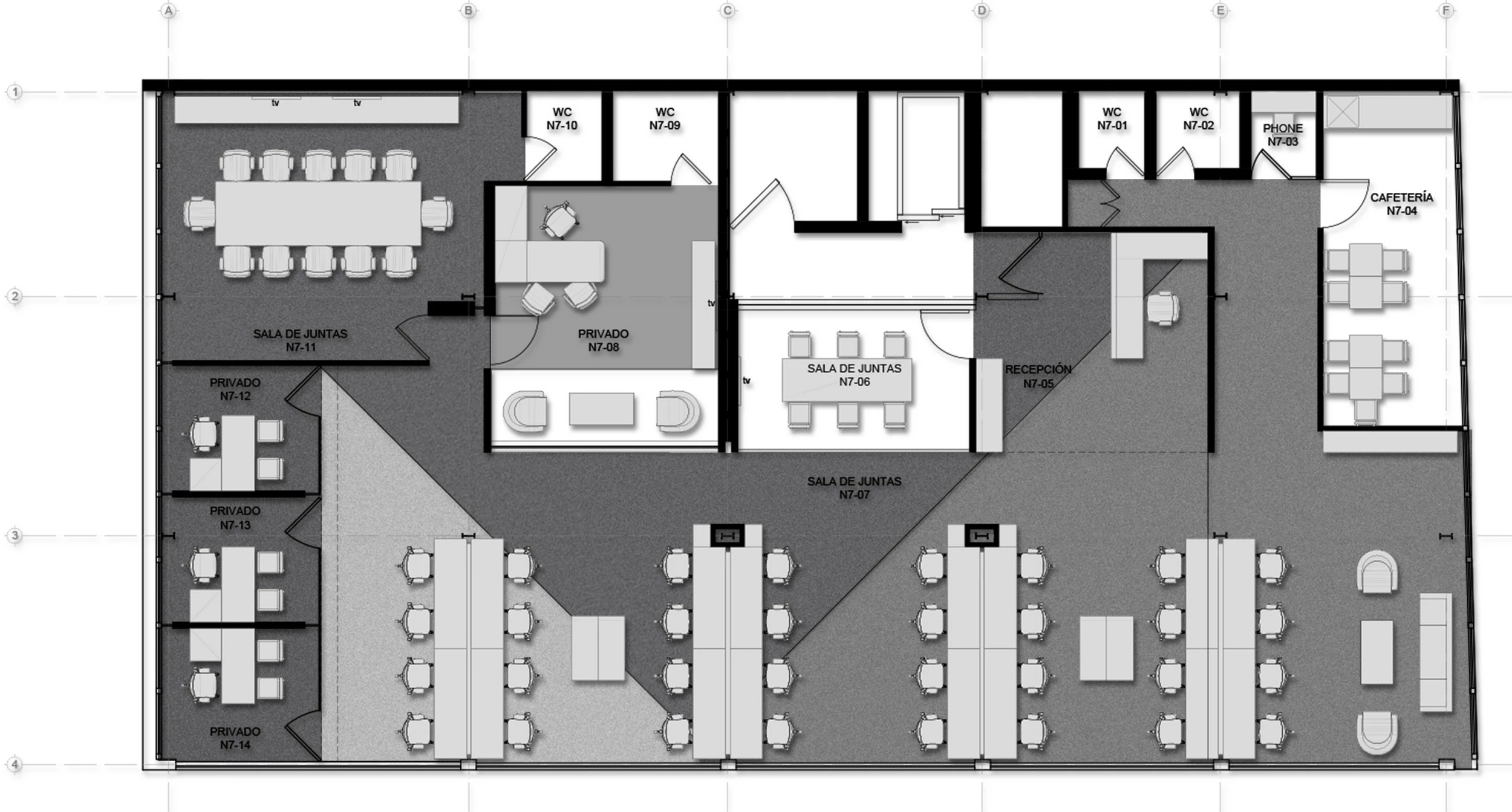 物流公司 BLU · 现代集装箱风格办公室设计-15
