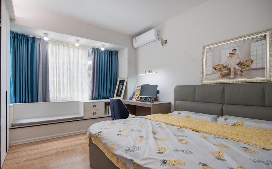 卡其色沙发搭配收纳墙,打造舒适宽敞客厅-32