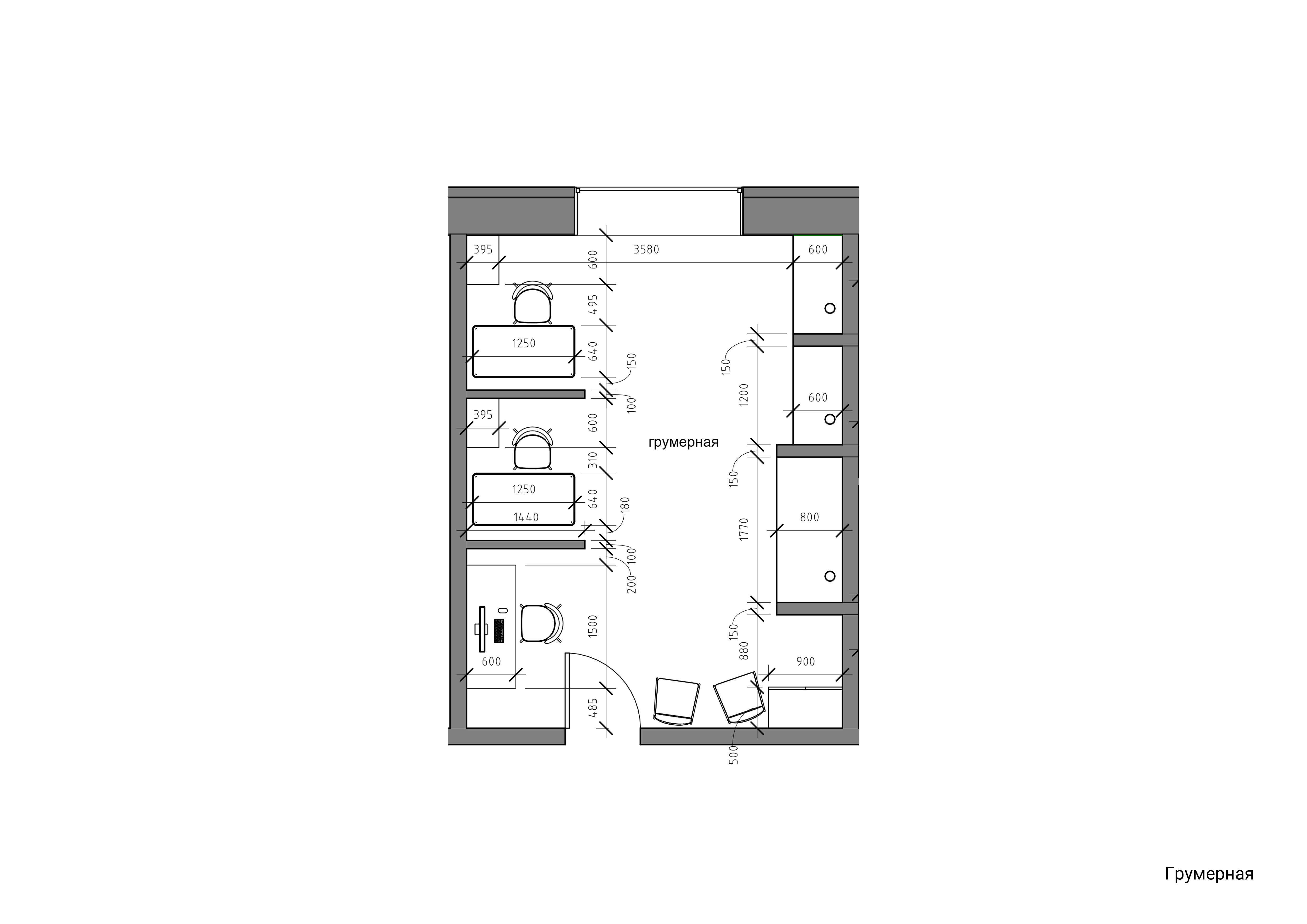 Разработка 3D визуализаций интерьера ветклиники-16