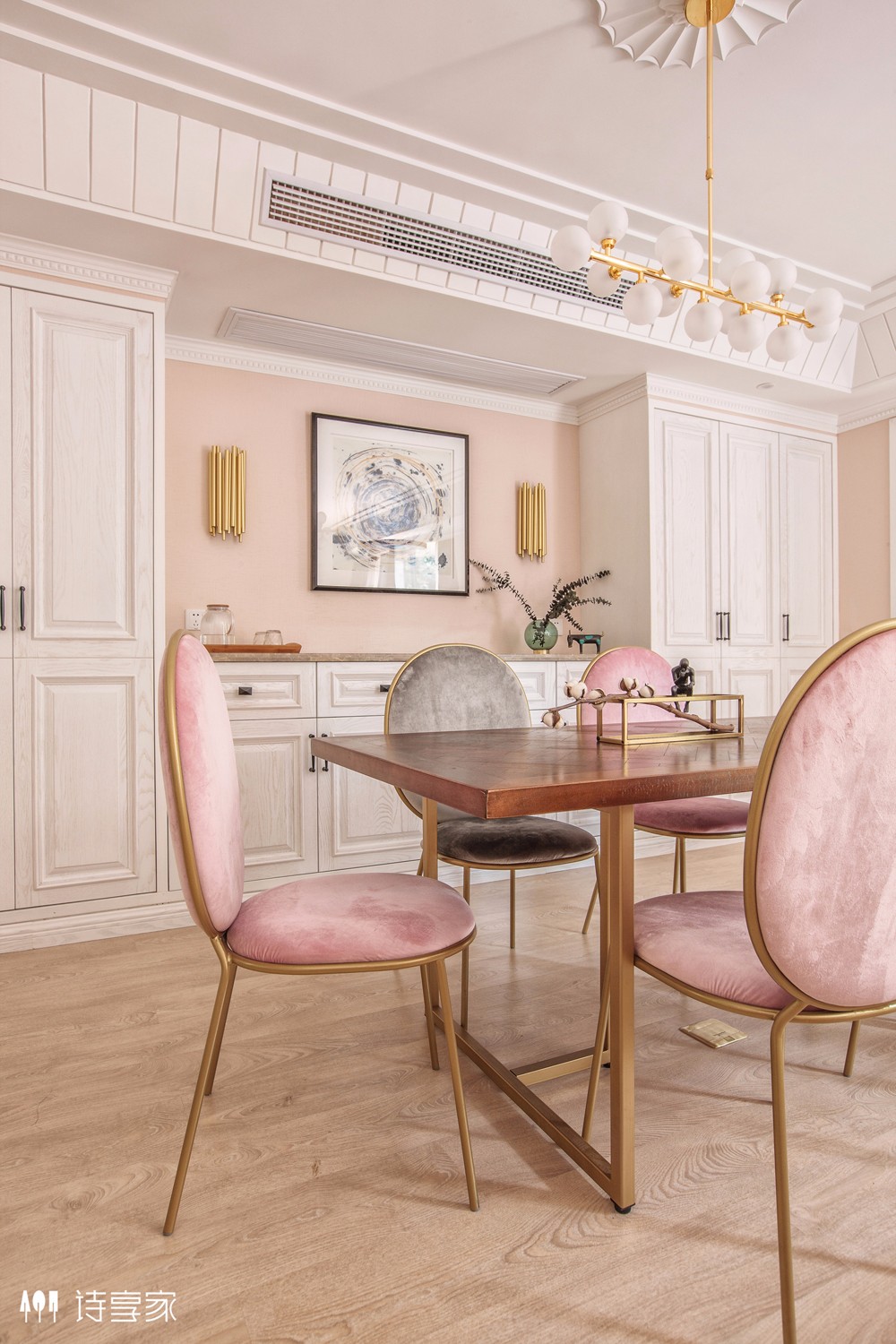 150㎡万科城市花园现代轻美式住宅  诗享家设计-13