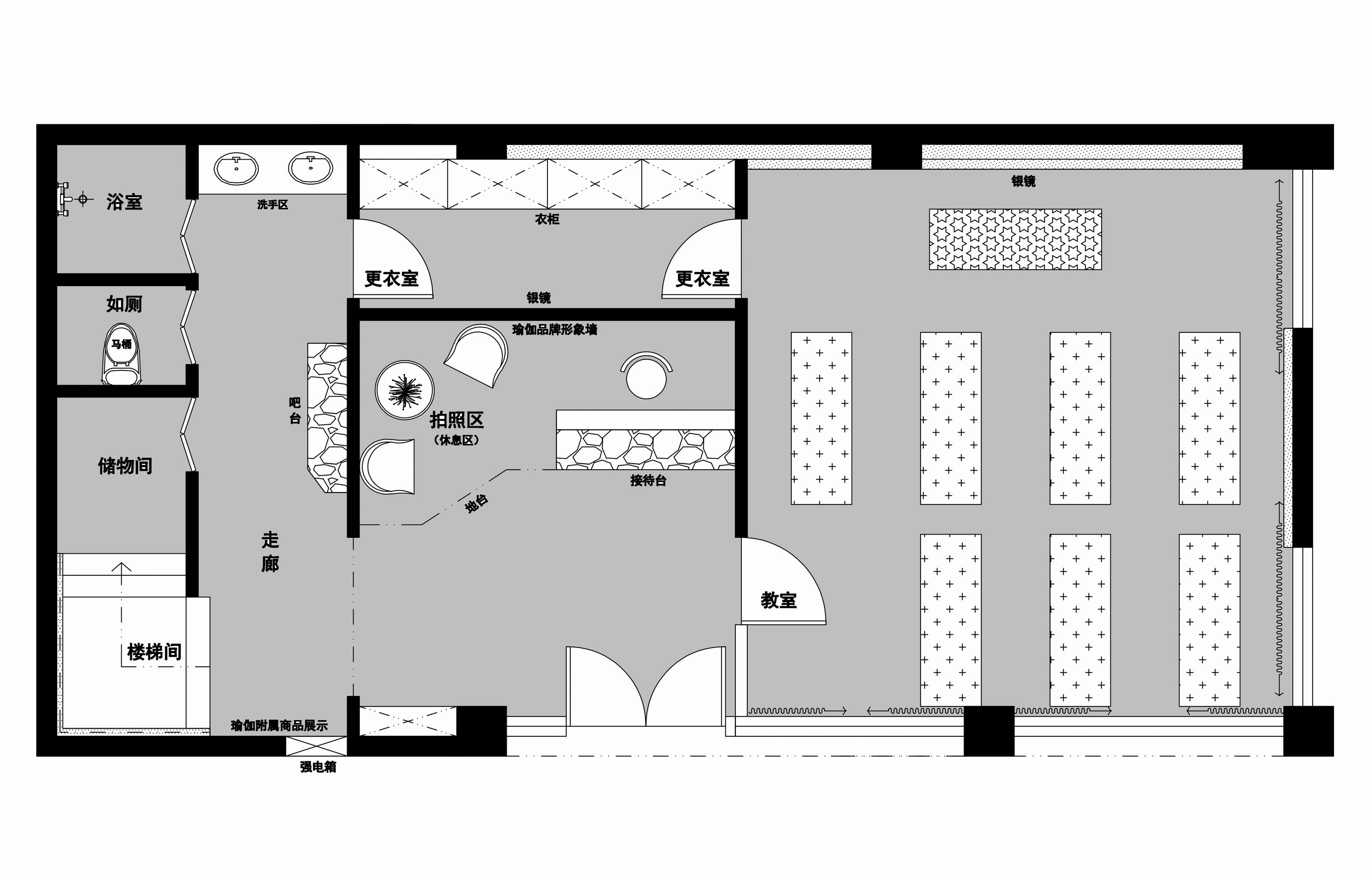 双斌设计打造 150 平米瑜伽馆,绿色楼梯间成亮点-10
