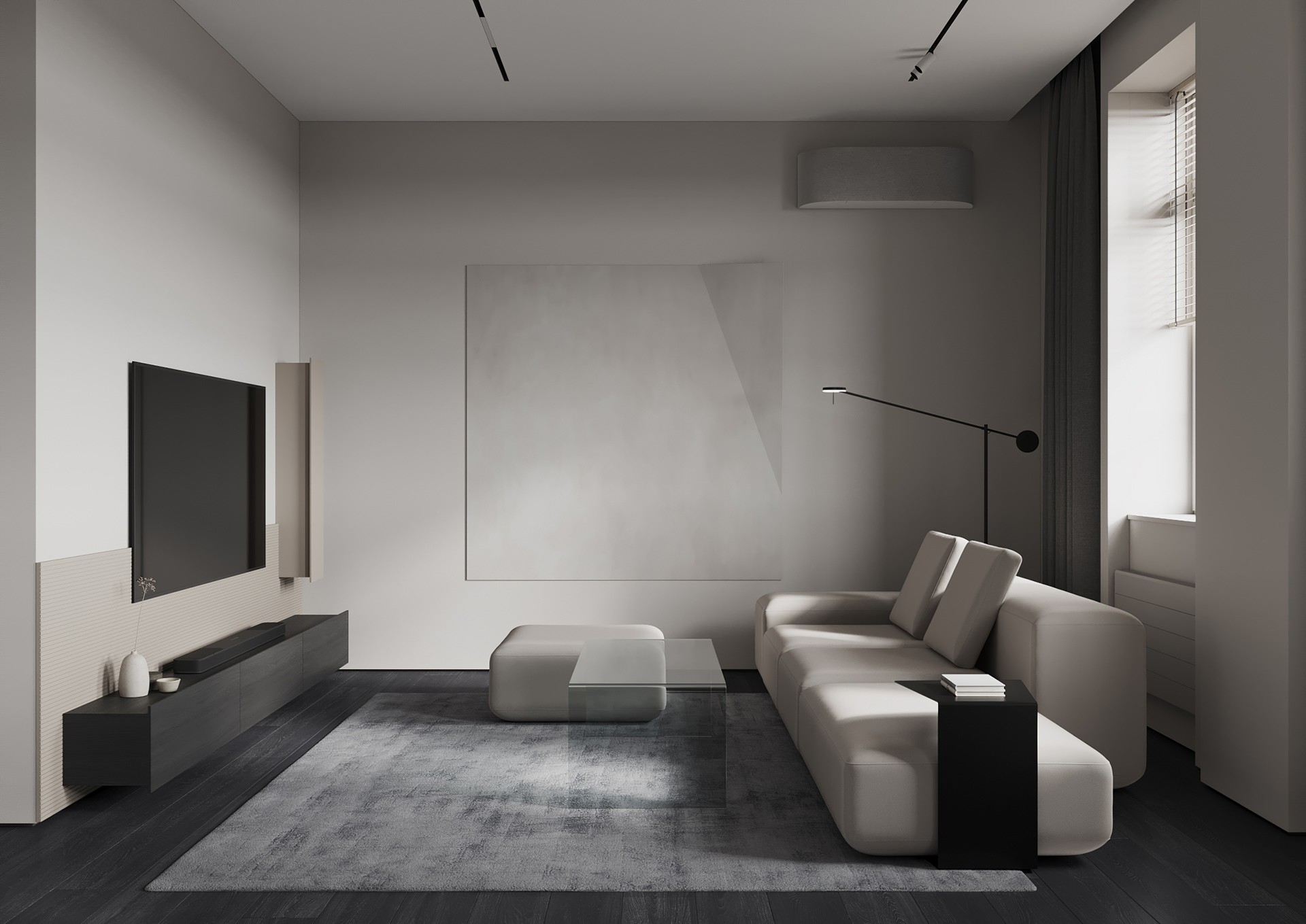 130平米极简风住宅设计 超有气质-0