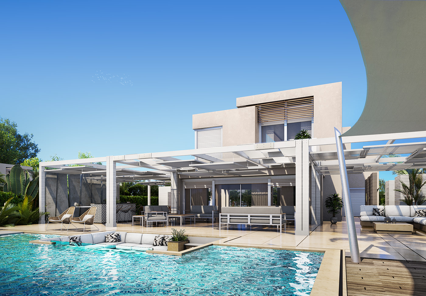 现代简约庭院设计-9