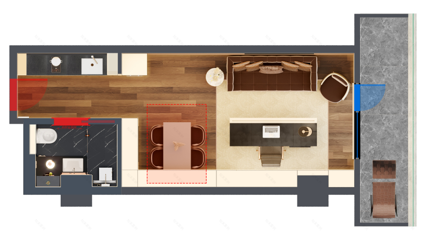 家庭工作空间区域丨土耳其安卡拉-31