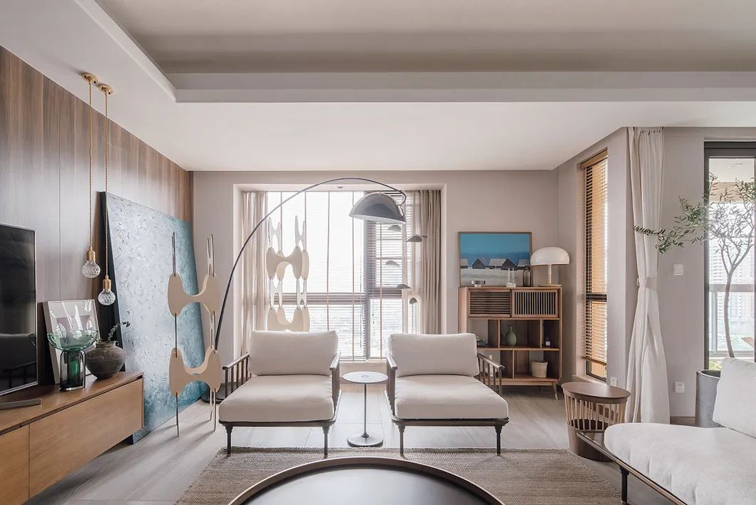 极简原木+禅意!打造通透互动的舒适家居空间-49