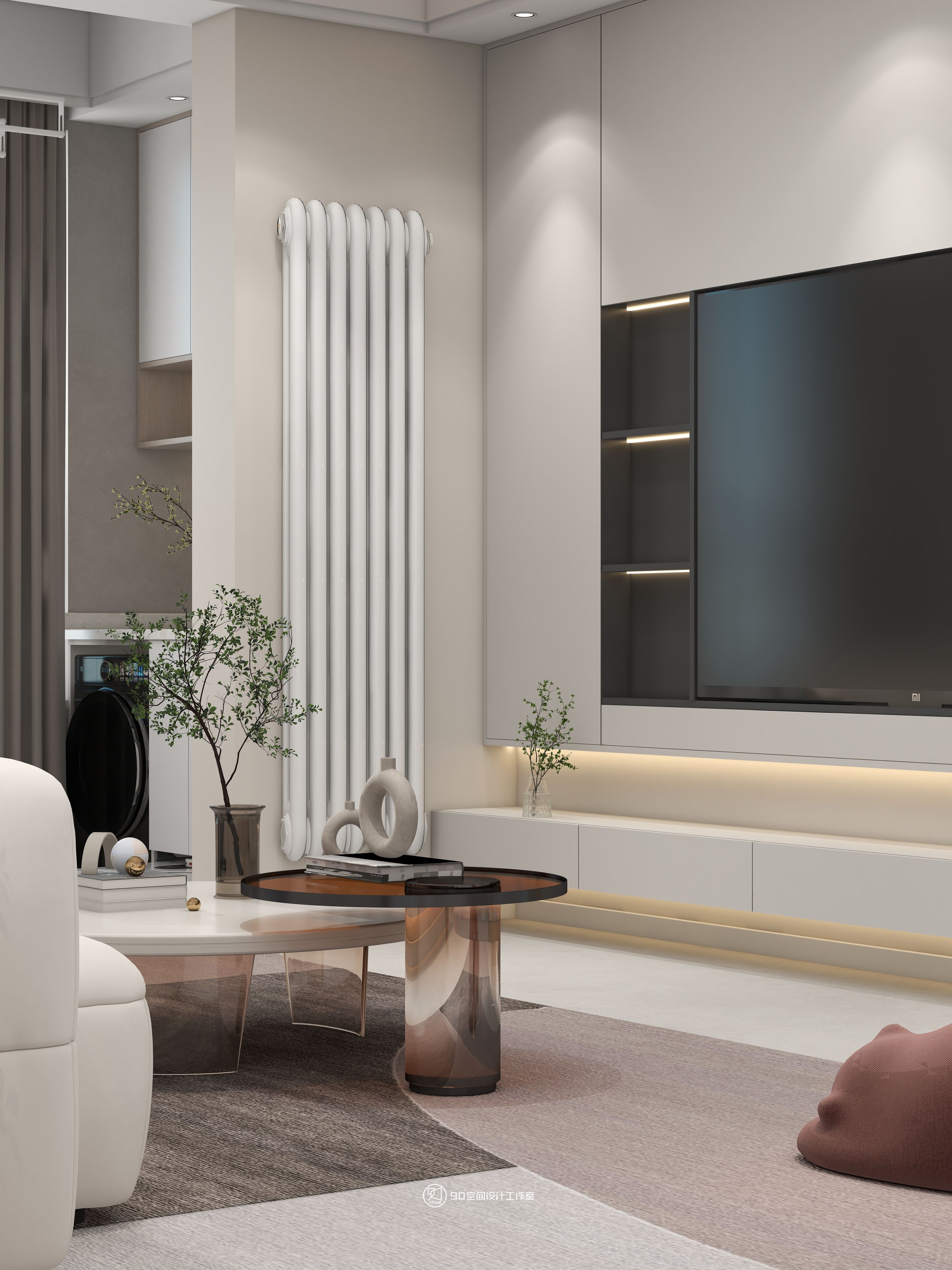 星月糖现代奶油风格丨90 空间设计-6