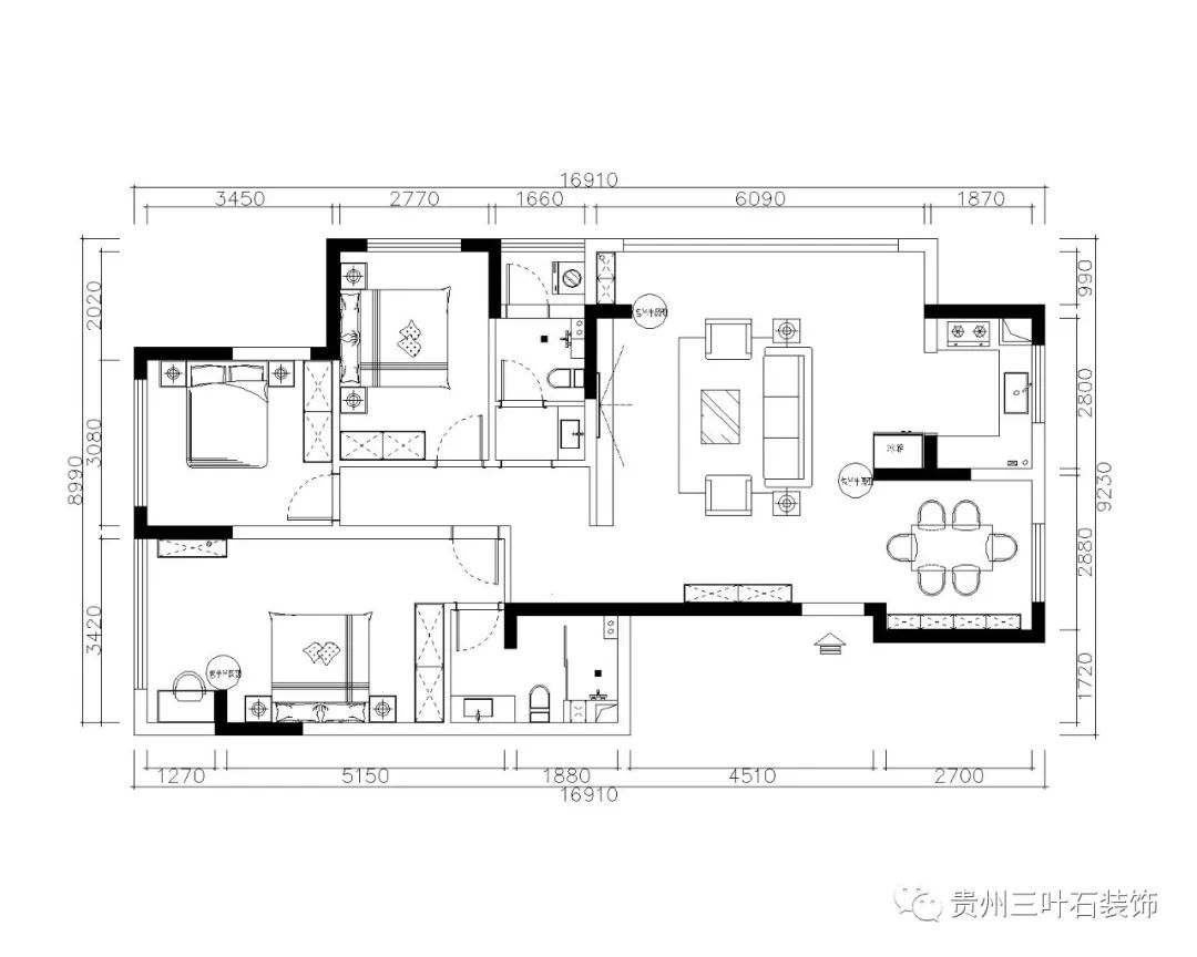 西湖御园 145m²舒适雅居丨中国安顺丨三叶石装饰-28