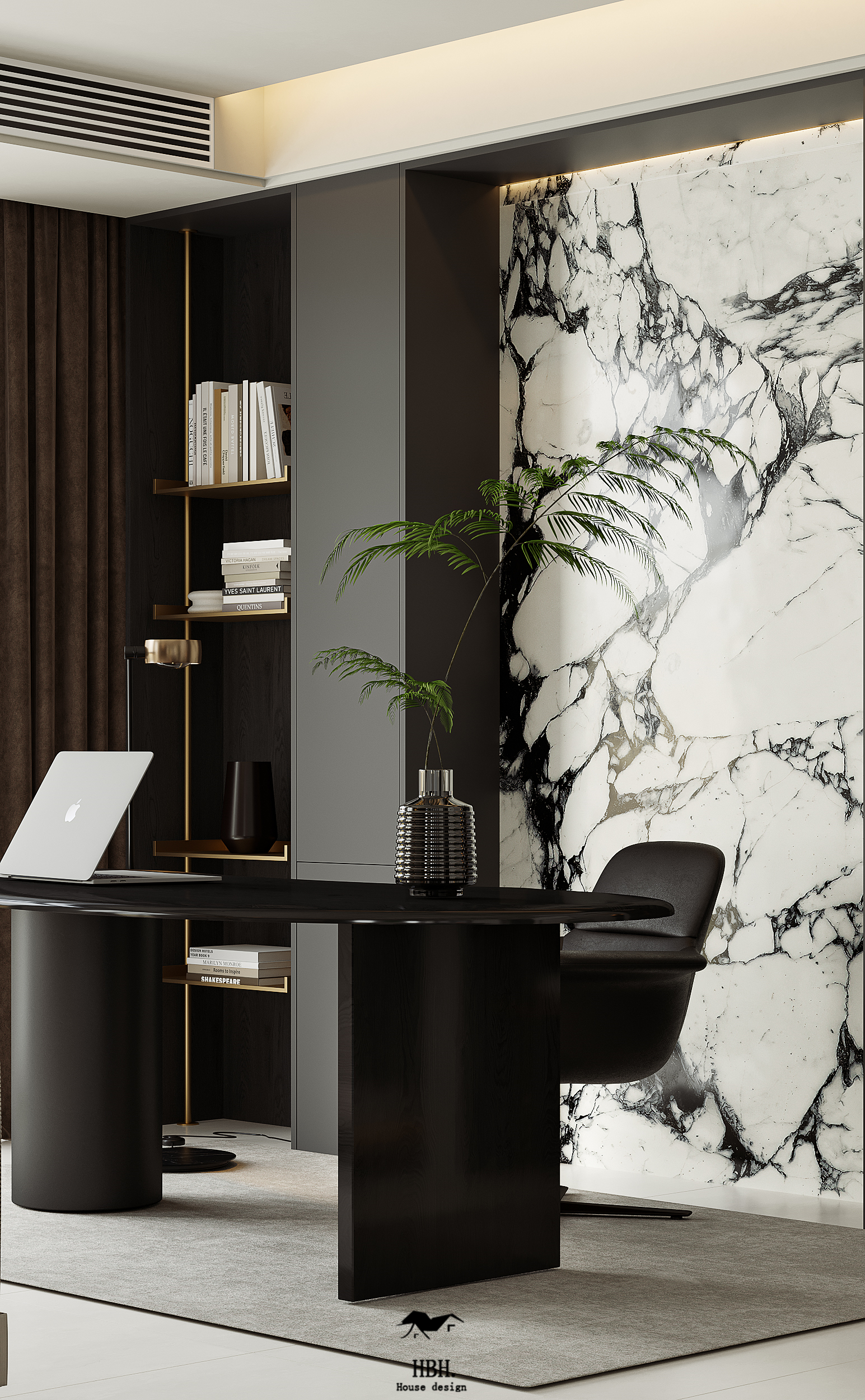 一套黑白灰别墅设计-9