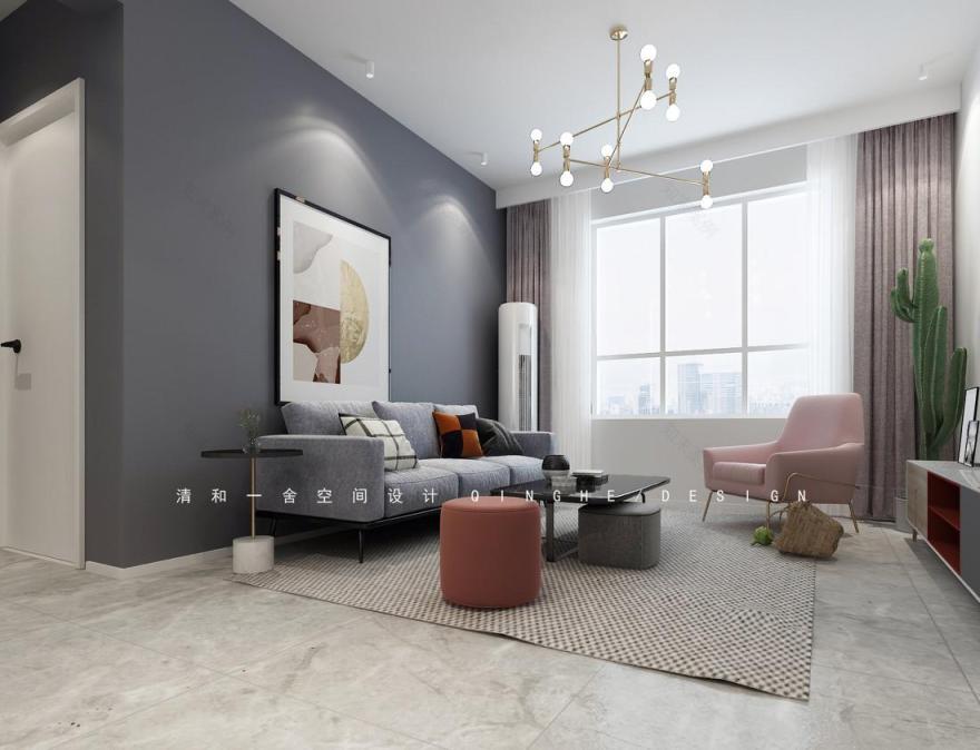 极简黑白灰,139㎡三室变两室的生活艺术-6