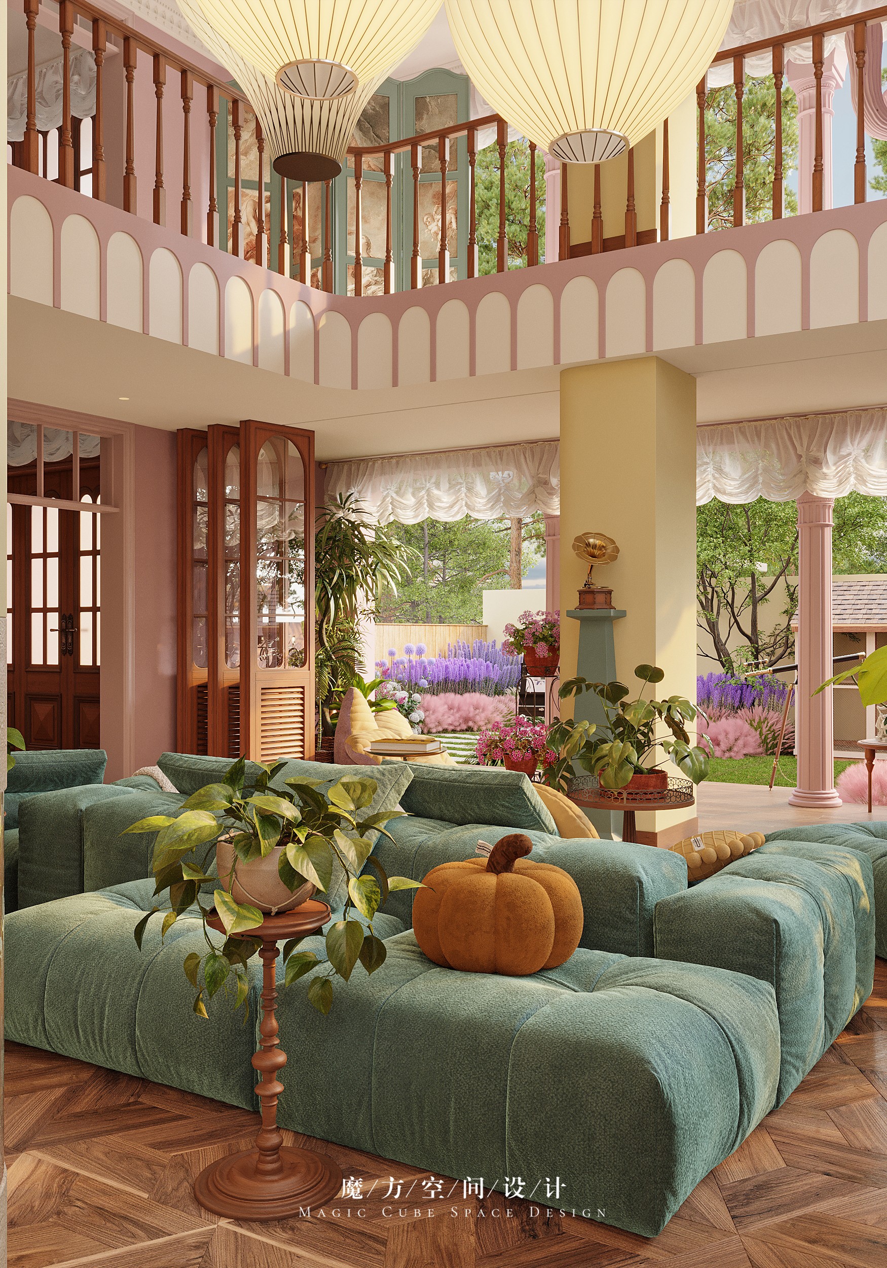 大连•法式复古别墅设计丨中国大连丨魔方空间设计-22