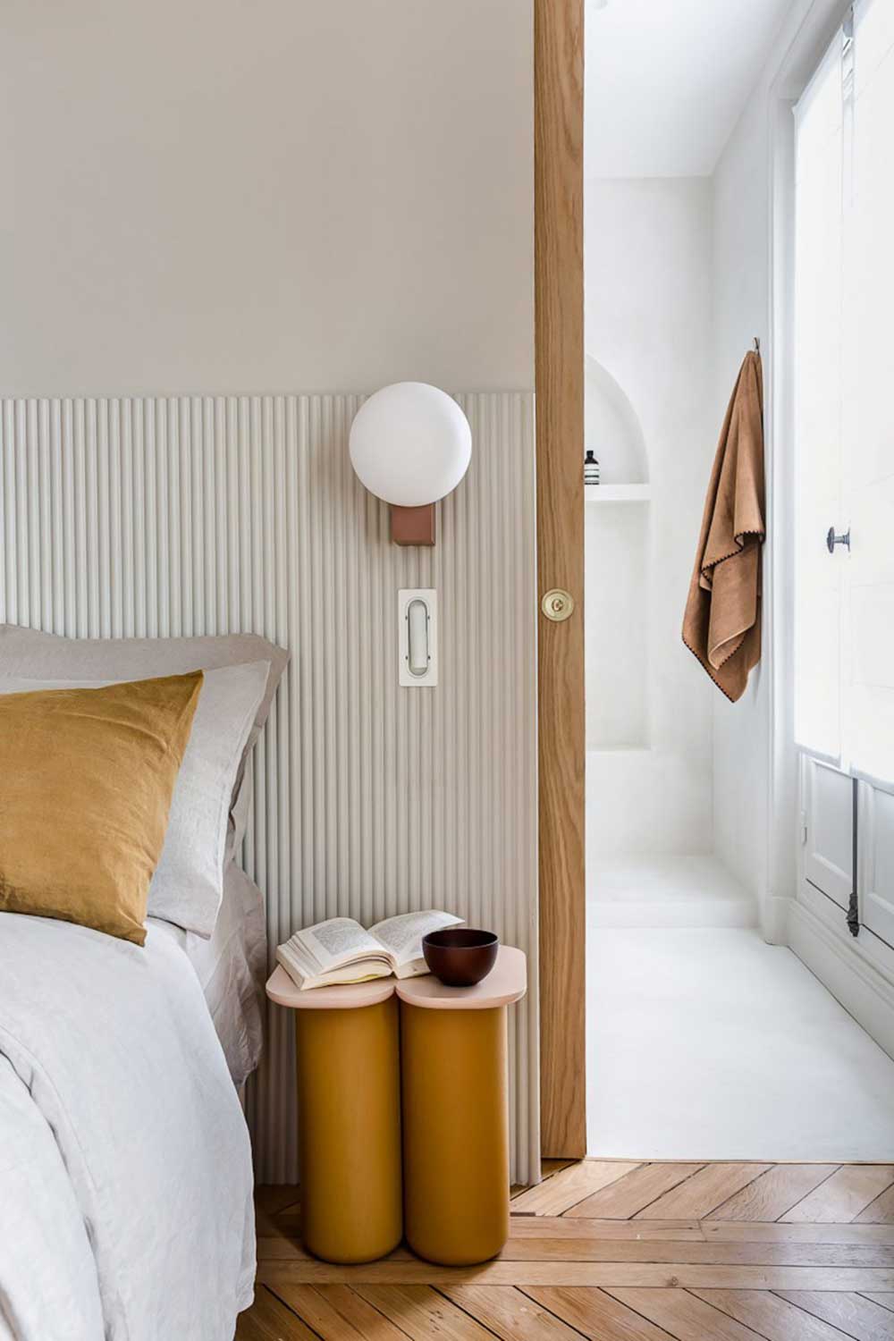 巴黎时尚公寓 | 弧形设计与色彩的完美结合-17