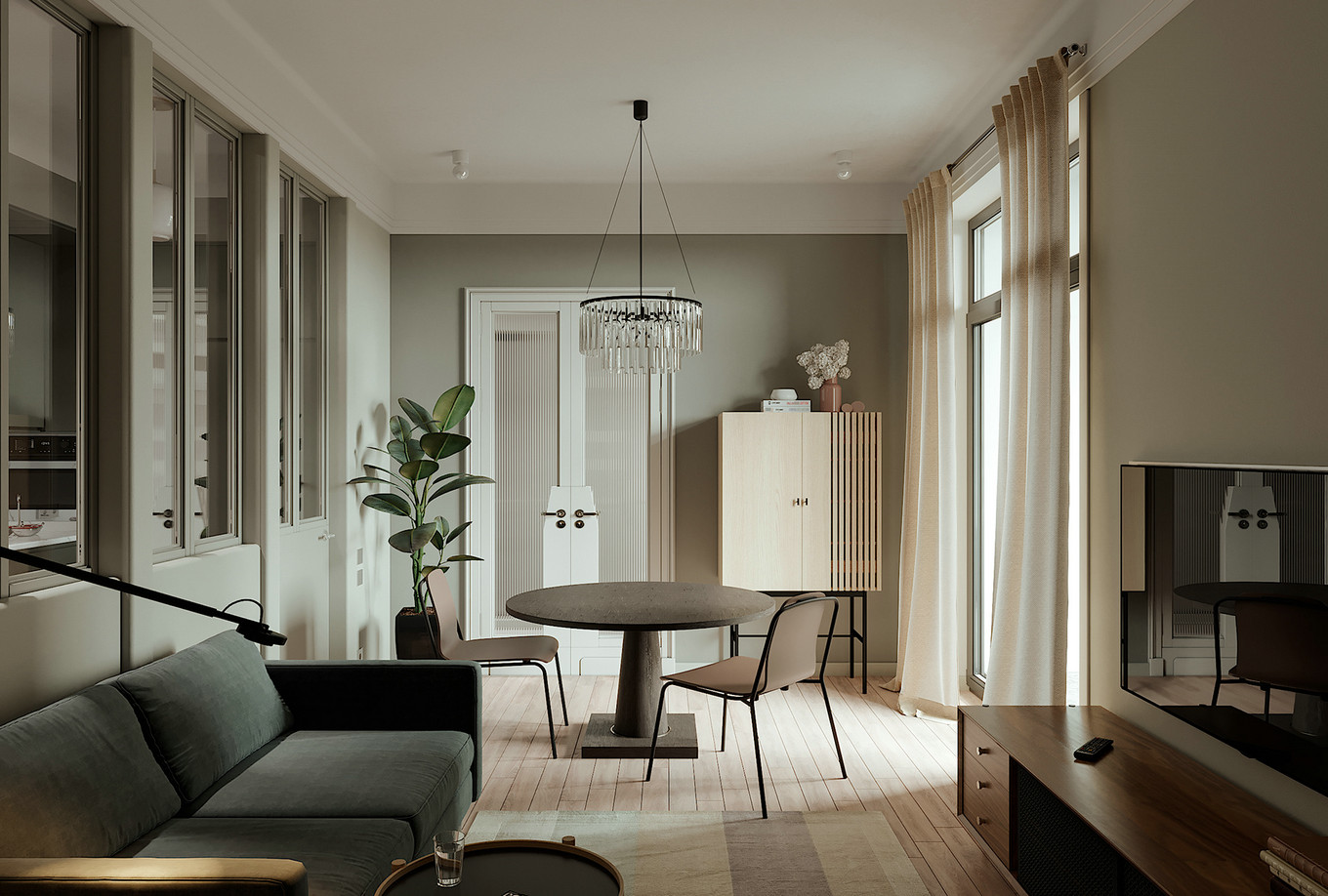 北欧风随性优雅生活空间-3