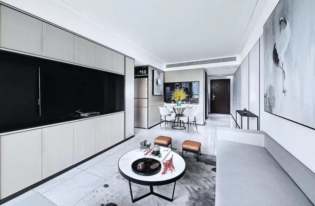 84㎡新中式之家 | 灰色禅意,宽敞明亮-2