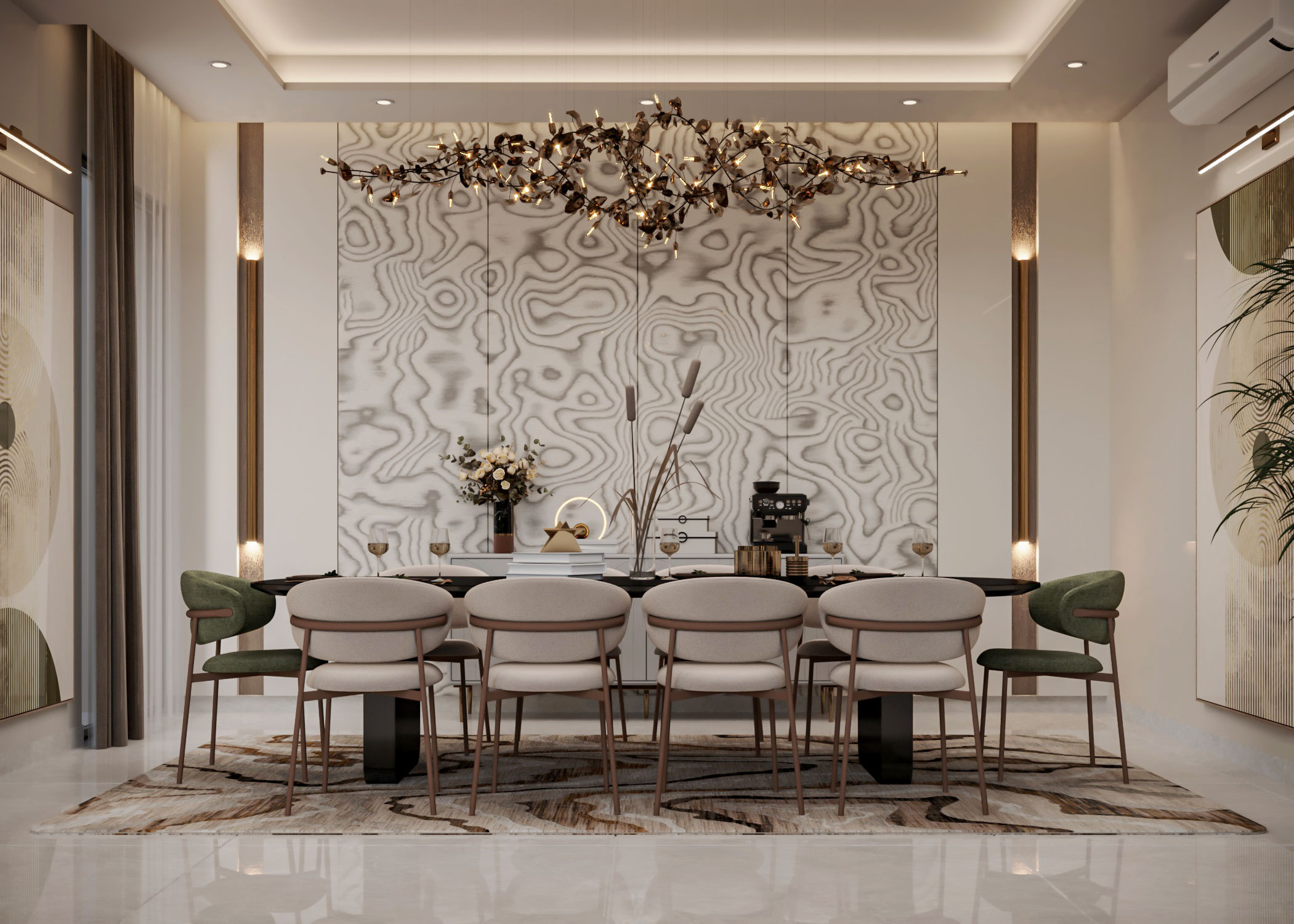 double height reception - private villa - KSA-6