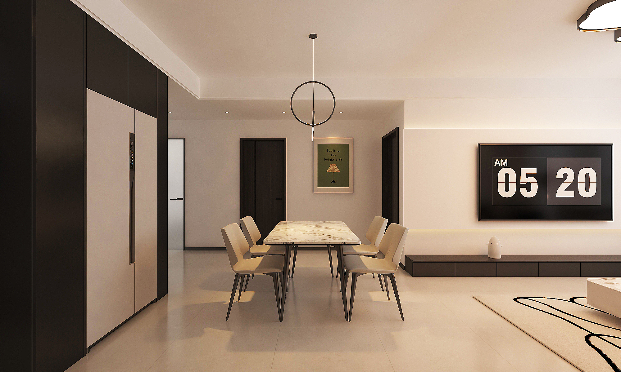 七十平米的小三居室//黑的高级-0