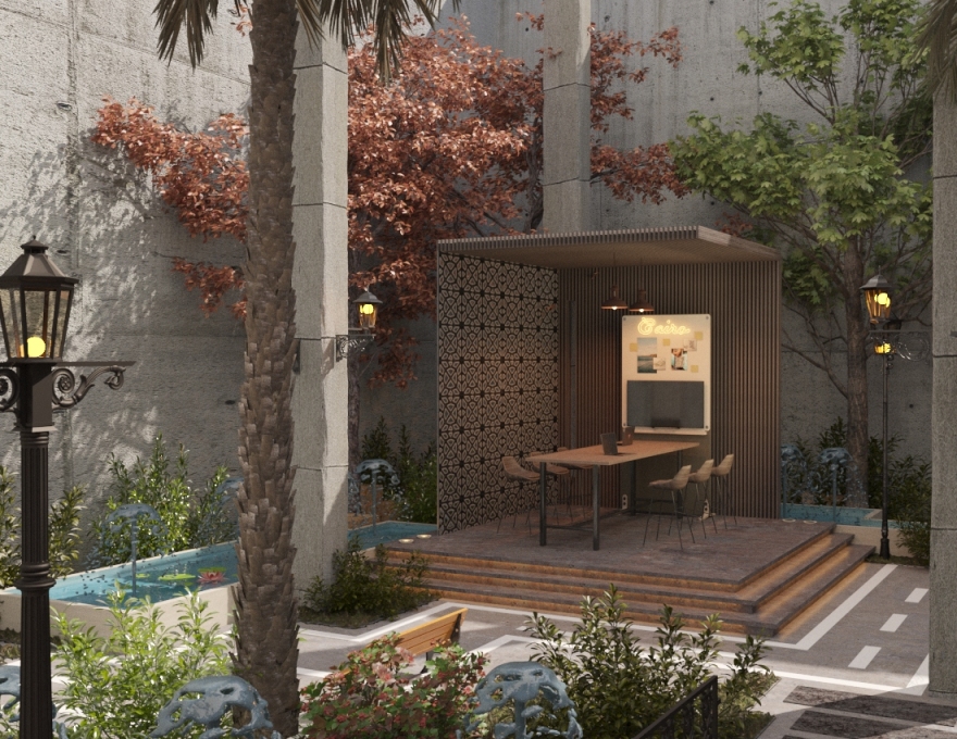 Office atrium landscape & showroom (Cairopolitan)-8