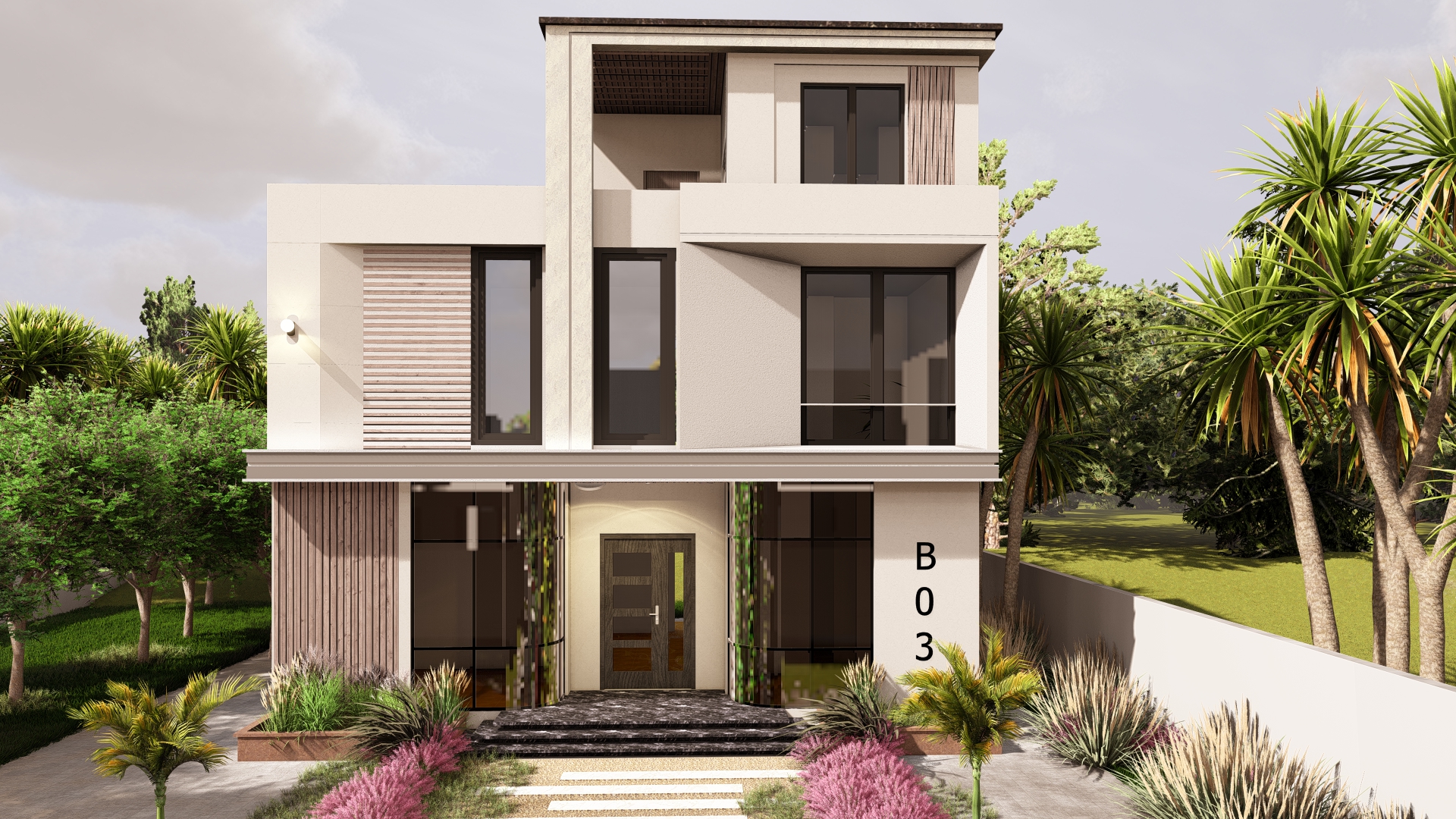 现代别墅外观设计丨阿联酋丨I NILE CONSALTANT-10