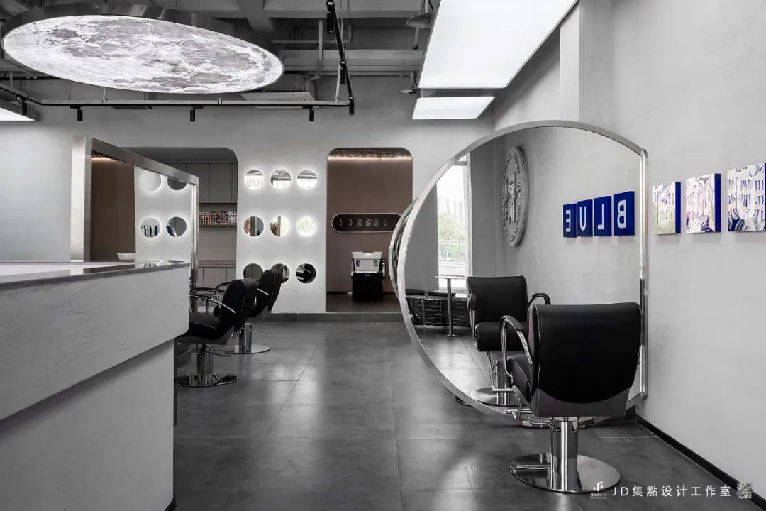 BLUE Hair Salon · 天空之境,蓝色美学空间丨JD 集點设计工作室-40