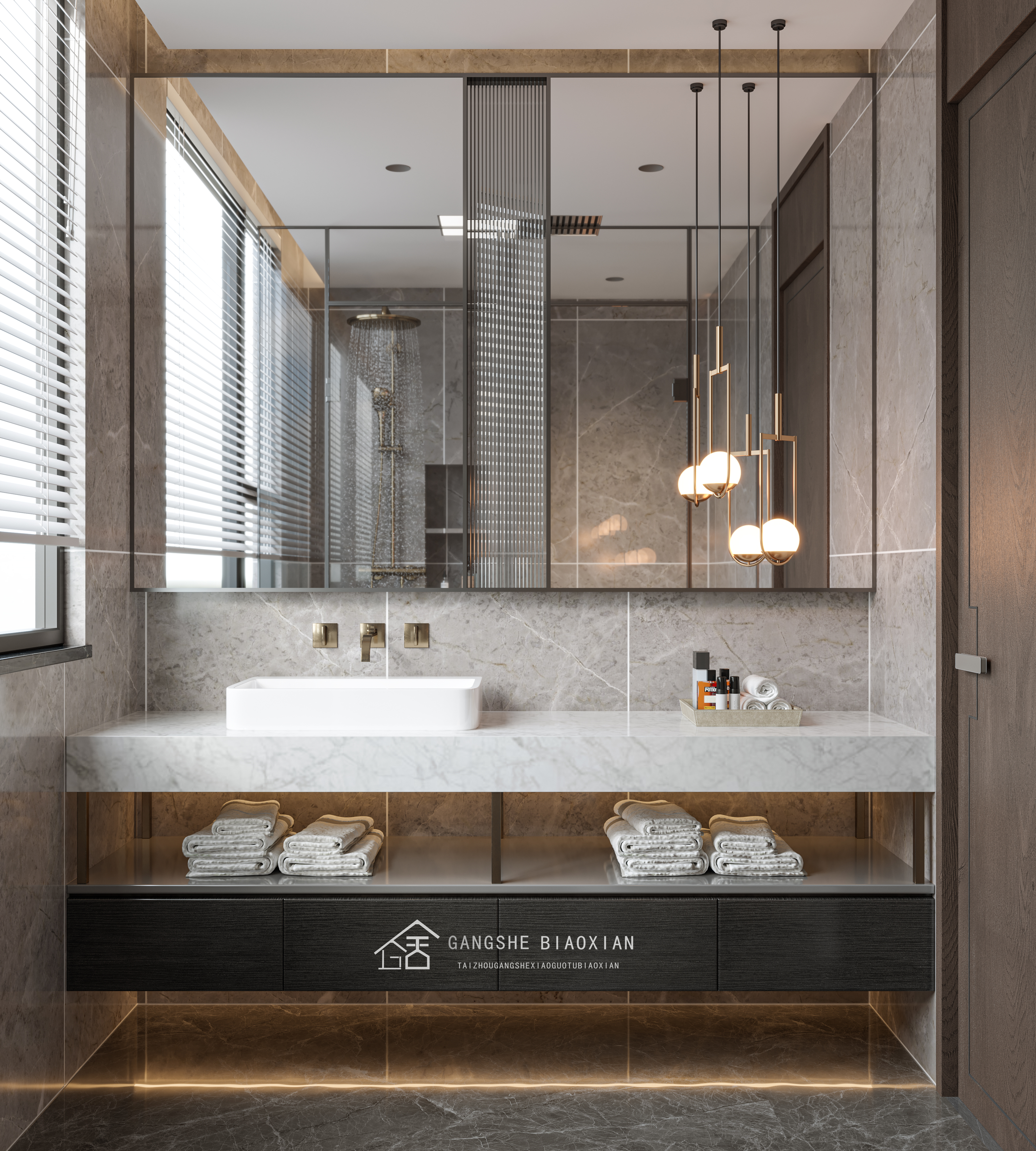 新中式别墅效果图案例丨冈舍效果图高端组-18