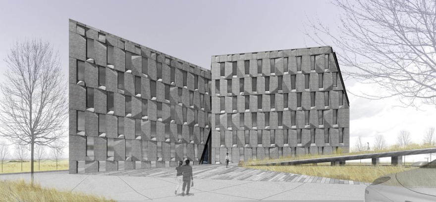 鄂尔多斯旋转立方体办公楼-22