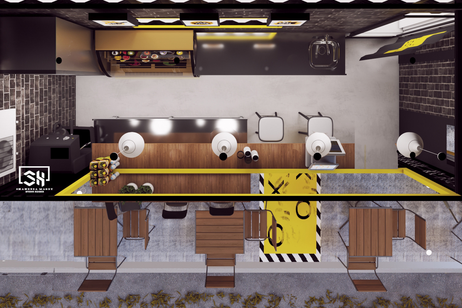 "XO" 快餐餐厅集装箱设计-10