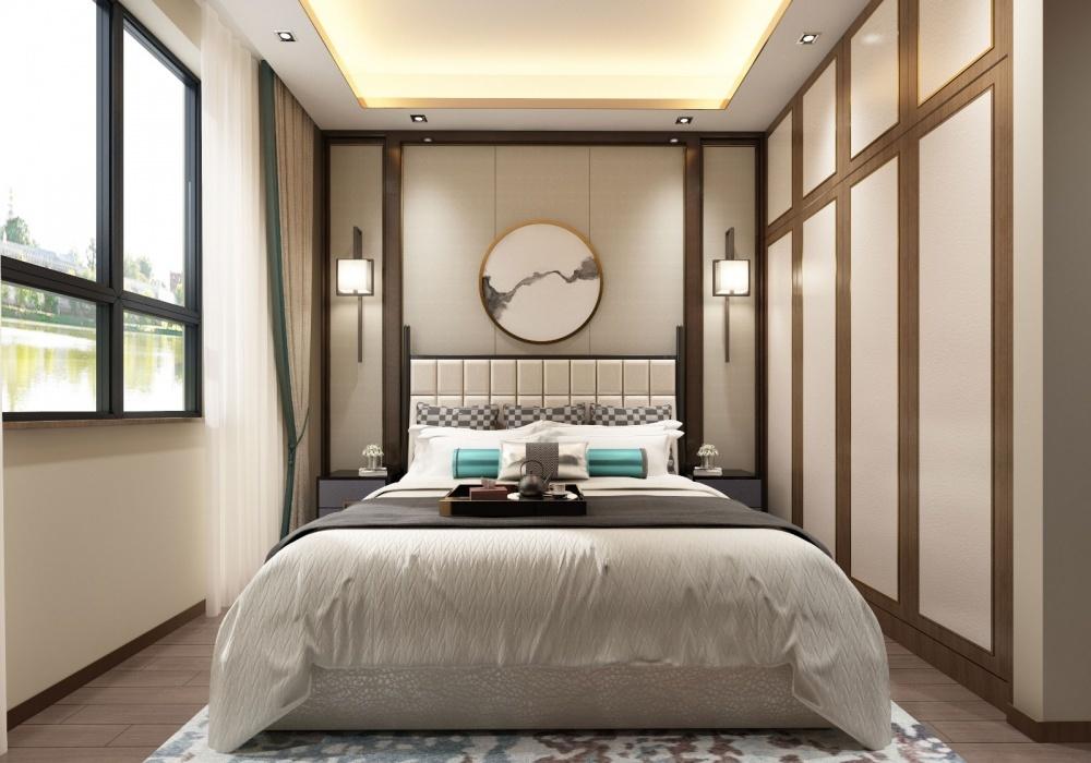 盛高山鼎260㎡新中式别墅装修效果图-14