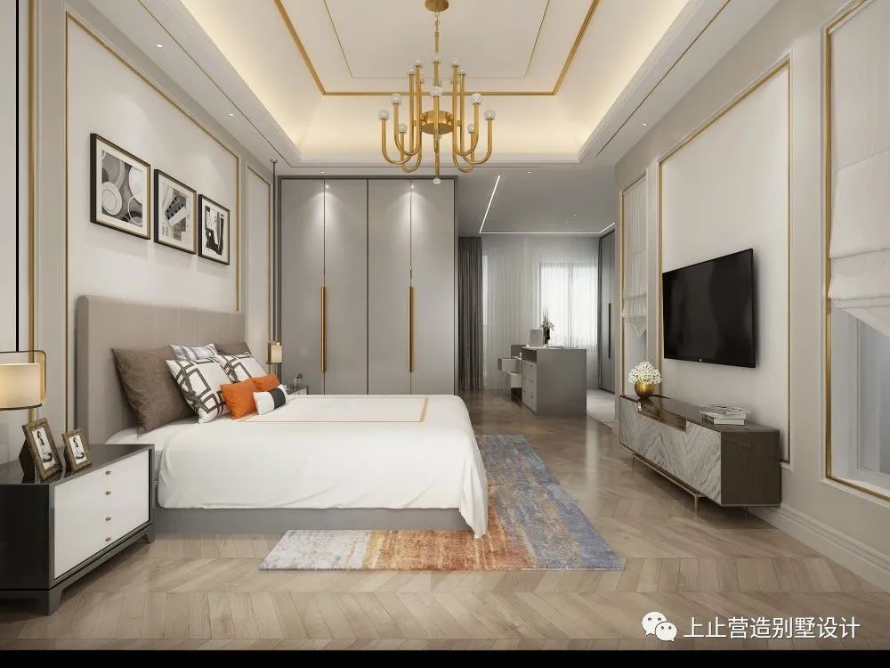 长春观澜湖别墅美式轻奢风设计，细腻质感诠释自在优雅-44