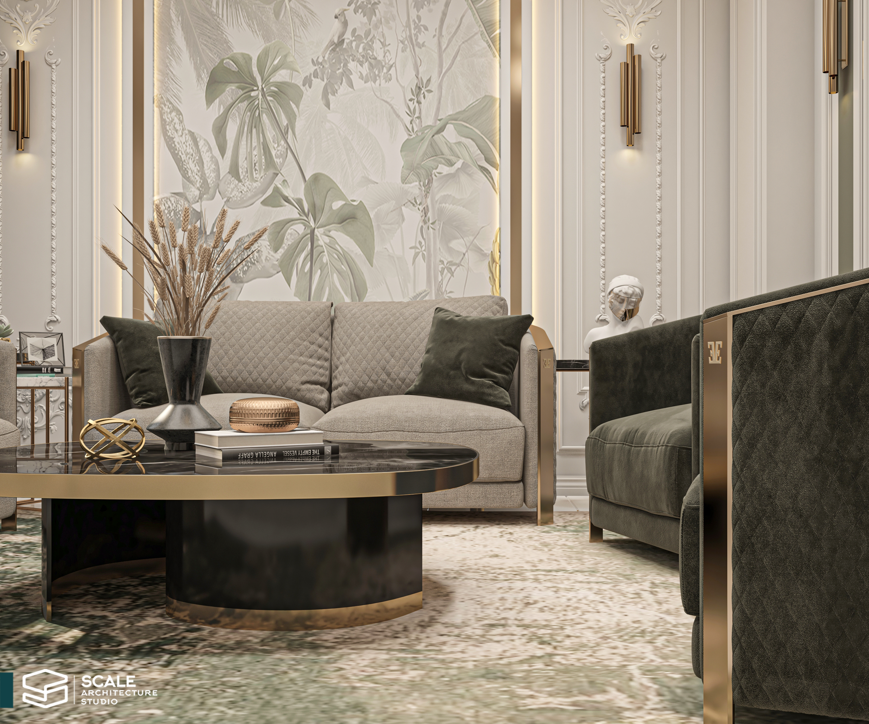 客厅带厨房设计丨埃及丨Scale Studio-8