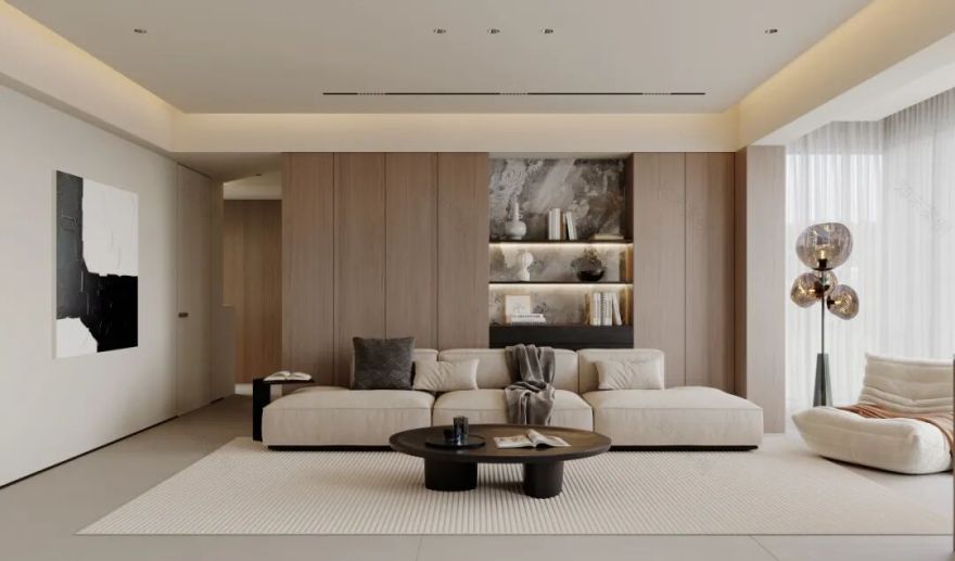 140㎡极简设计|四口之家的空间重生计划-14