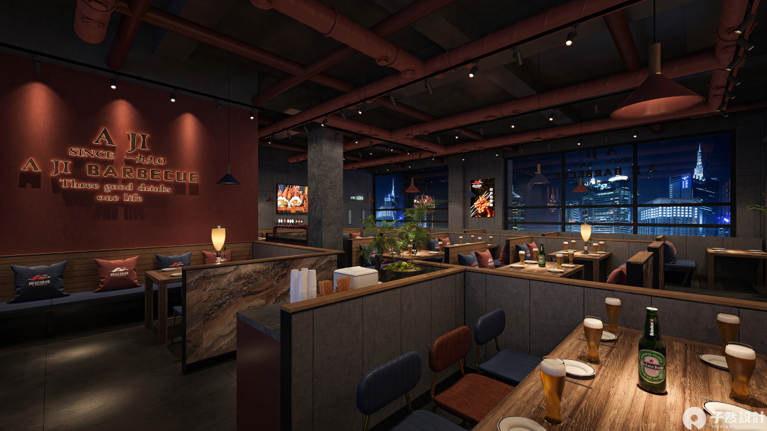 阿记烧烤·山阳店丨子然设计-29